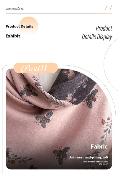 Chal de Cachemira Retro Tejido para Mujer - Abrigo Cálido Otoño Invierno - Image 12