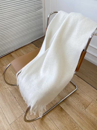 Bufanda de Mohair Premium en Colores Sólidos para Mujer - Image 16