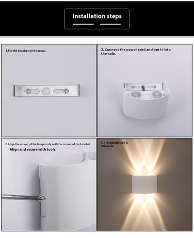 Lámpara de Pared LED Telescópica Blanca Resistente al Agua - Image 17