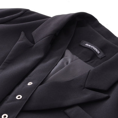 Blazer Mujer Negro Diseño Exclusivo Encaje Casual Oversize - Image 5
