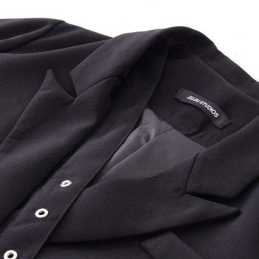 Blazer Mujer Negro Diseño Exclusivo Encaje Casual Oversize - Image 5