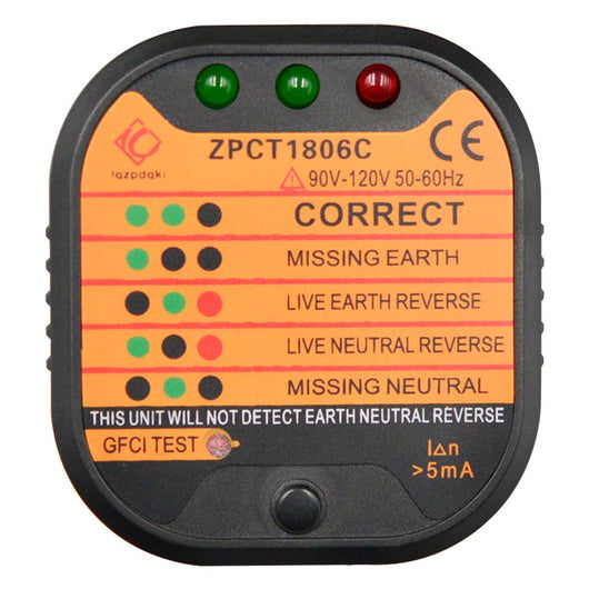 Probador de Enchufes con Detector de Polaridad y Fugas a Tierra - Image 2