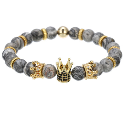 Pulsera Hexagonal para Hombre con Circonitas Incrustadas y Diseño de Corona - Image 49