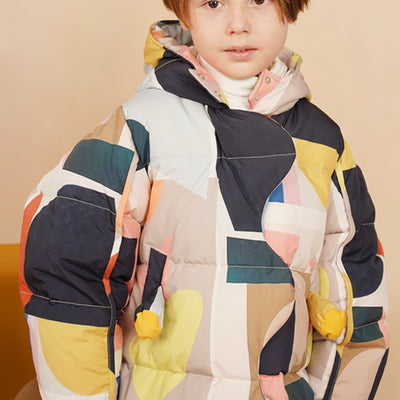 Chaqueta Acolchada de Plumón con Estampado - Corte Medio - Image 3