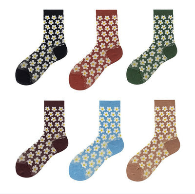 Calcetines Floral Doble Aguja Estilo Hyuna - Image 10