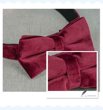 Collar de Terciopelo para Perro con Moño Doble de Microfibra - Image 23