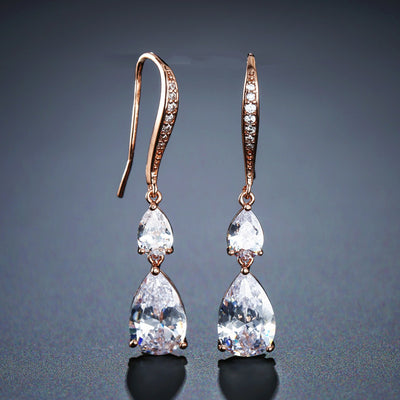 Aretes de Zircón Gota de Agua RAKOL - Elegancia Simple para Toda Ocasión - Image 13