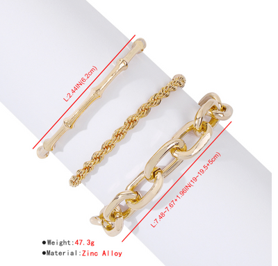 Pulsera de Cadena Gruesa en Aleación - Image 22