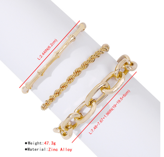 Pulsera de Cadena Gruesa en Aleación - Image 22