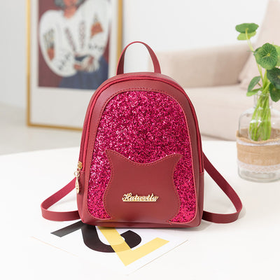 Mochila Mini Brillante para Mujer - Bolso Versátil con Lentejuelas y Monedero - Image 10