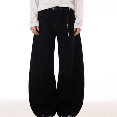 Jeans Ajustados Minimalistas Estilo Americano con Costuras Visibles de Diseñador - Image 9