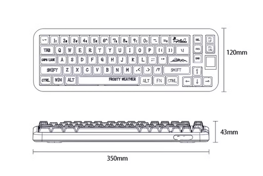 Teclado Gaming Inalámbrico Bluetooth Tri-Modo Personalizable Ice-Through - Image 7