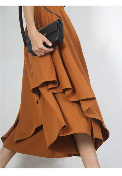 Falda Midi Volantes Asimétrica para Mujer - Image 2