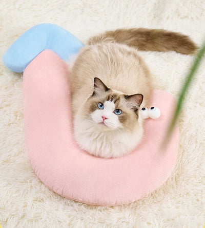 Almohada de Soporte Cervical Forma de Ojo de Gato para Mascotas - Cama Cómoda para Perros y Gatos - Image 13