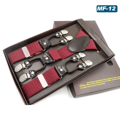 Tirantes Elásticos Multicolor con 6 Clips para Hombre - Image 44