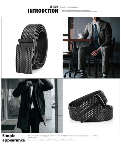 Cinturón de Cuero Genuino para Hombre con Hebilla Automática - Image 10