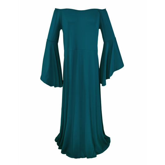 Vestido Premamá Largo Elegante con Hombros Descubiertos - Image 5