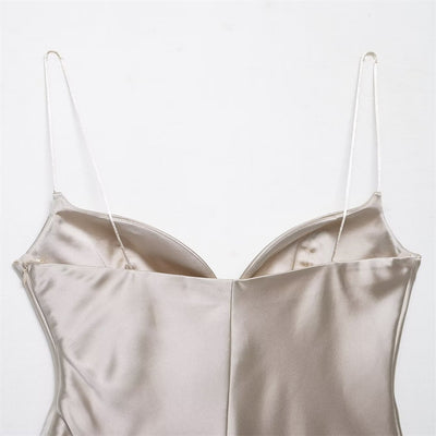Top Satinado Escotado Corazón Ajustado para Mujer - Image 17