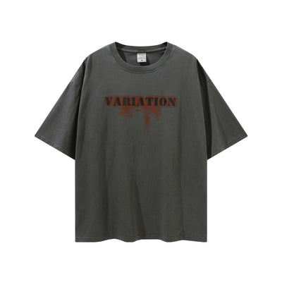 Camiseta Pareja Manga Corta Lavada Tide - Diseño Relajado