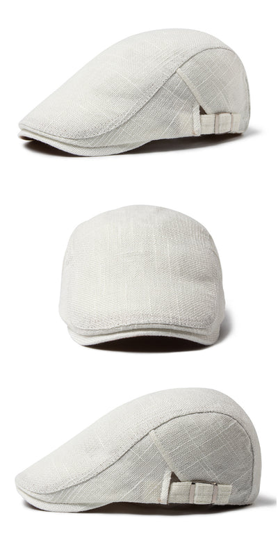Boina Retro Casual de Algodón y Lino Transpirable para Hombre - Image 15