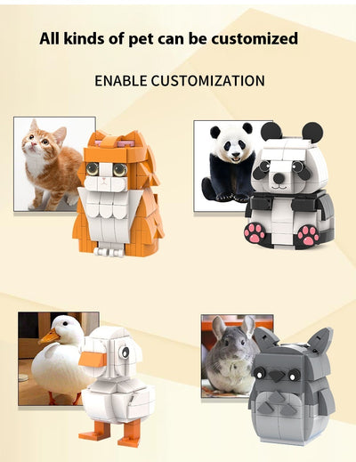 Bloques de Construcción Mascota Personalizada - Figura de Perro y Gato - Image 39