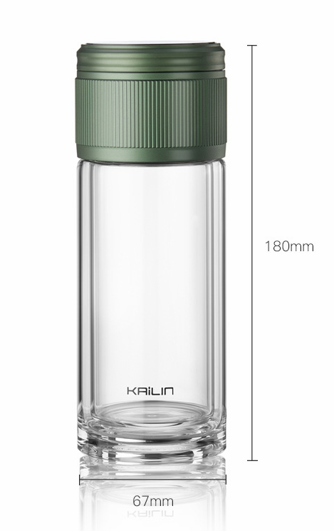 Taza de Té con Separador de Agua - Vaso Doble de Cristal - Image 6