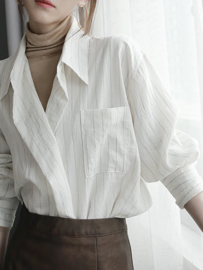 Cardigan Rayado con Botones - Blusa Suelta y Cómoda - Image 12