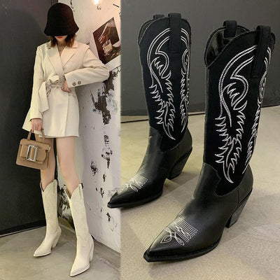 Botas Vaqueras Occidentales con Bordado Net Red - Image 9