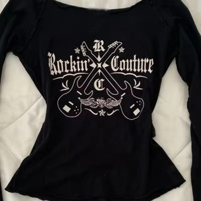 Blusa Larga Estampada Hombros Descubiertos Ajustada Efecto Reductor - Image 13