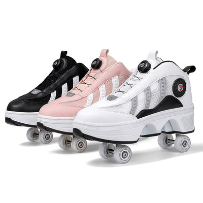 Patines con Ruedas Dobles y Sistema de Poleas - Calzado Deportivo 4 Ruedas - Image 6