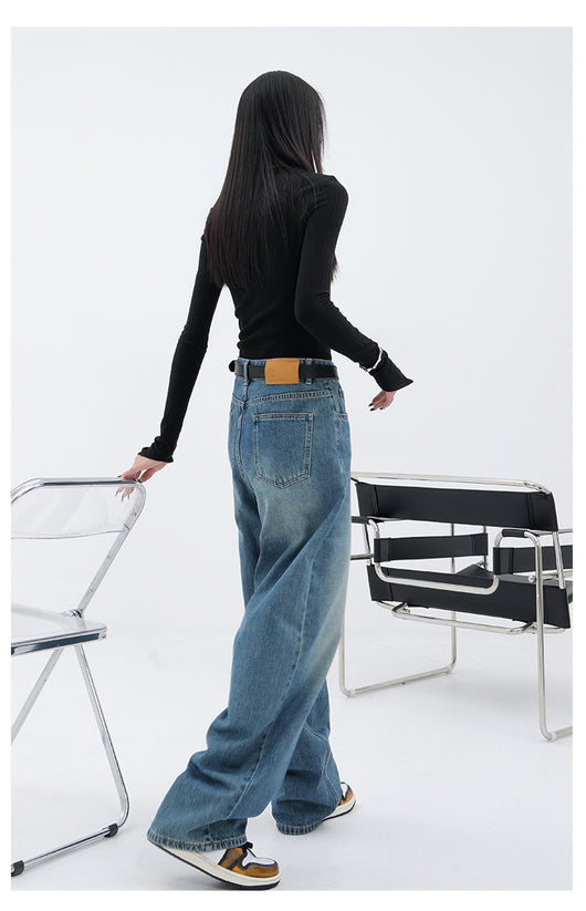 Jeans Retro Azul Holgados de Corte Recto - Image 17