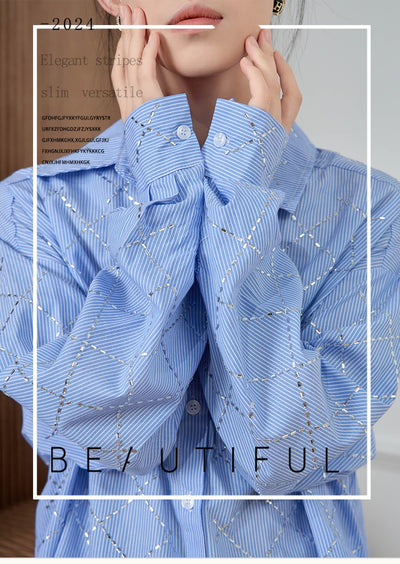 Conjunto Casual de Blusa y Shorts Azul para Mujer - Image 9