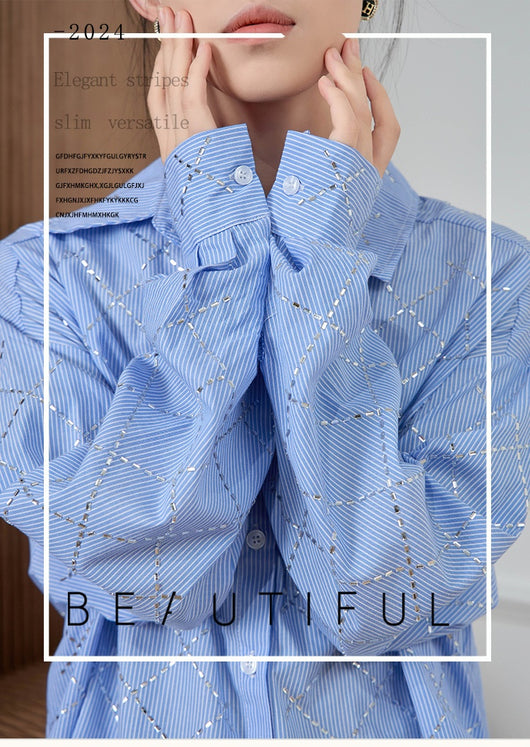 Conjunto Casual de Blusa y Shorts Azul para Mujer - Image 9