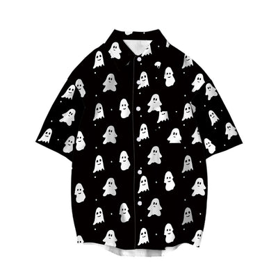 Playera Estampada 3D Ghost Street Manga Corta para Hombre - Image 13