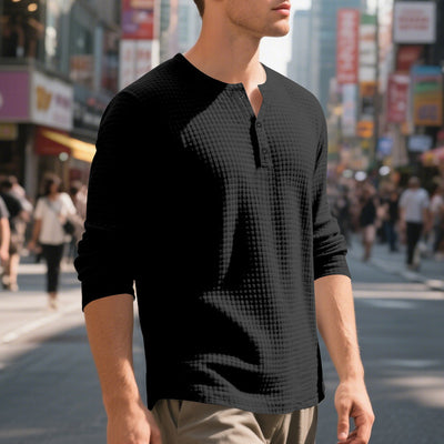 Camiseta Manga Larga Henry Estilo Retro - Image 14