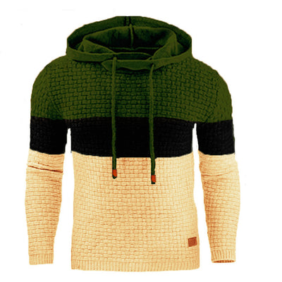 Sudadera con Capucha Jacquard para Hombre - Abrigo Cálido en Tonos Tierra - Image 6