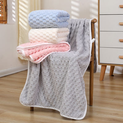 Toalla de Baño Coral Fleece Súper Absorbente y Suave