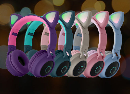 Auriculares Inalámbricos con Orejas LED - Bluetooth 5.0 Plegables para Niños - Image 8