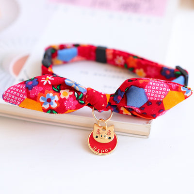 Collar Festivo para Mascotas con Lazo y Campana - Gato, Cachorro y Conejo - Image 29