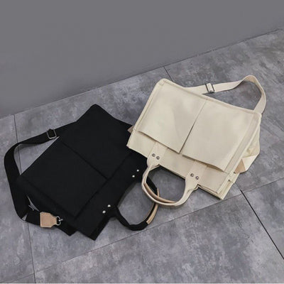 Bolsa Mensajero de Lona Grande con Capacidad Expandible - Image 3