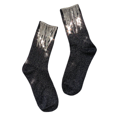 Calcetines Botín de Moda con Diamantes y Flecos para Mujer - Image 17