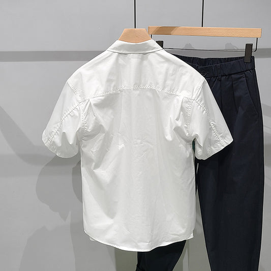 Camisa Colorblock de Manga Corta con Bolsillo para Hombre - Image 2