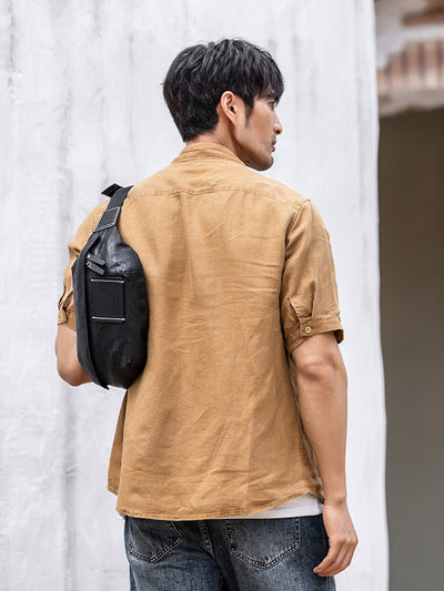 Bolsa Crossbody de Cuero Genuino Tide - Estilo Casual para Hombre - Image 13