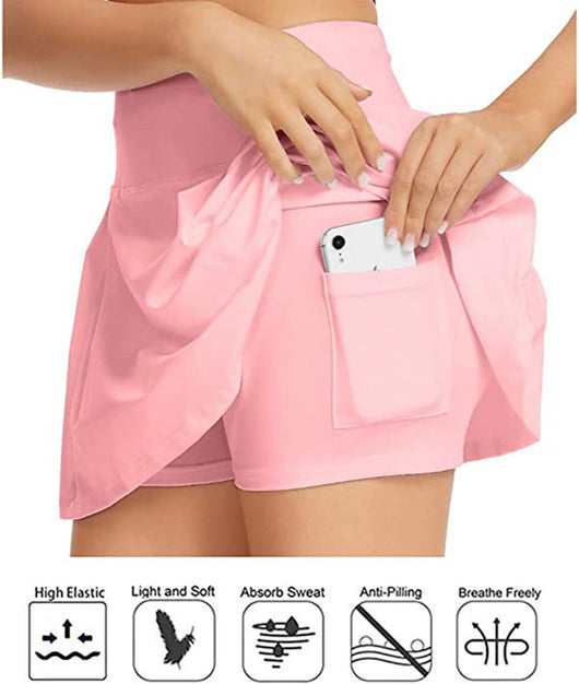 Falda Deportiva Plisada Anti-reflejo para Yoga y Bádminton - Image 8