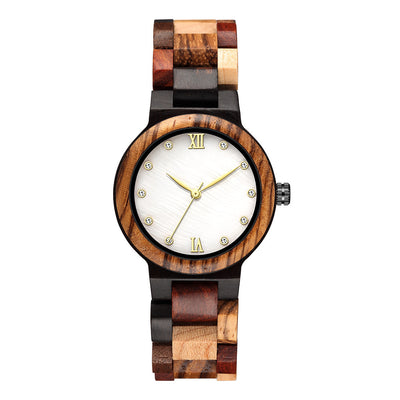 Reloj de Dama con Carcasa de Perla y Madera Natural - Image 16