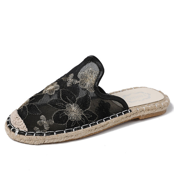Pantuflas Cómodas con Suela de Cáñamo y Tendón