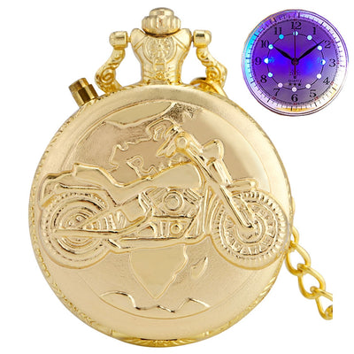 Reloj de Pared Péndulo Motocicleta Retro con LED - Image 5