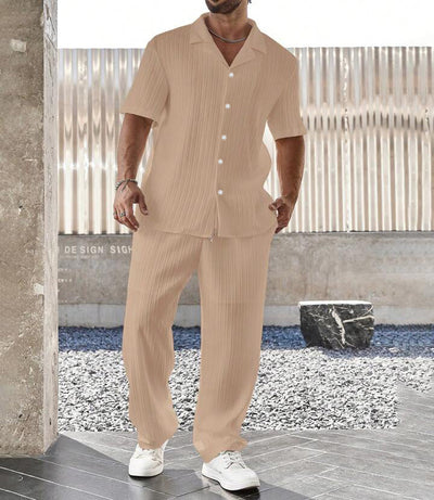 Conjunto Casual Ejecutivo: Camisa de Manga Corta y Pantalón para Hombre - Image 27