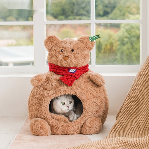 Cama Térmica para Gatos Completamente Cerrada - 4 Estaciones, Lavable