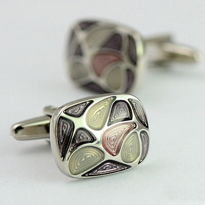Gemelos y Botones de Camisa Bohemios con Esmalte - Image 10